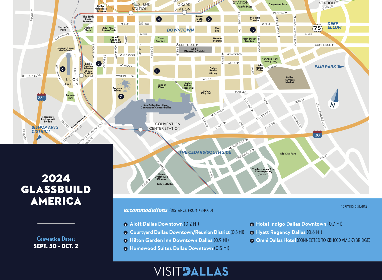2024 GlassBuild America hotels in Dallas