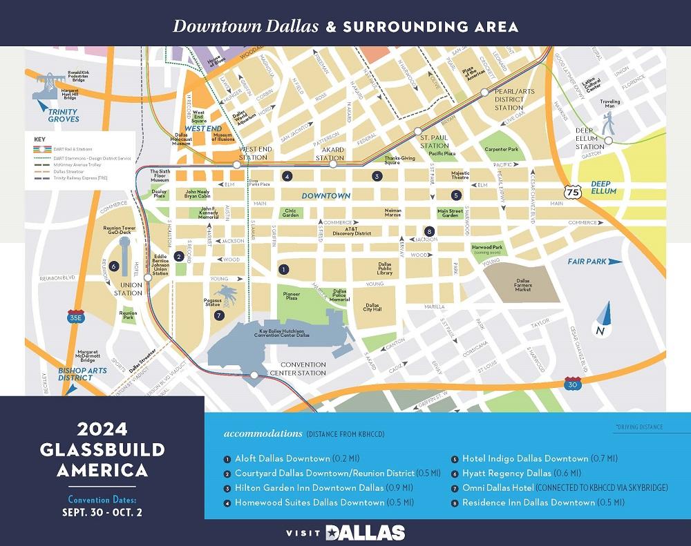 2024 GlassBuild hotels in Dallas