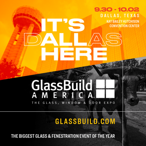 It's All Here at GlassBuild square social graphic